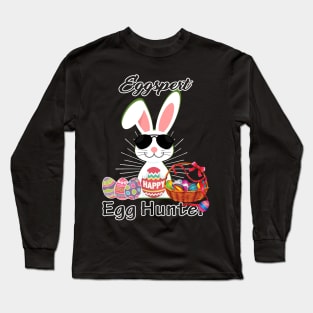 Eggspert Hunter Funny Easter Day Gift Men Women Girls Boys Kids Long Sleeve T-Shirt